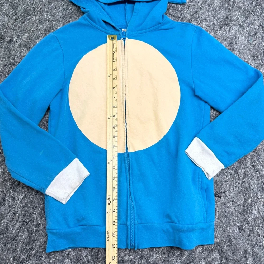 Sonic the Hedgehog Blue Full Zip Character Hoodie Sweatshirt Kids Large L 14/16